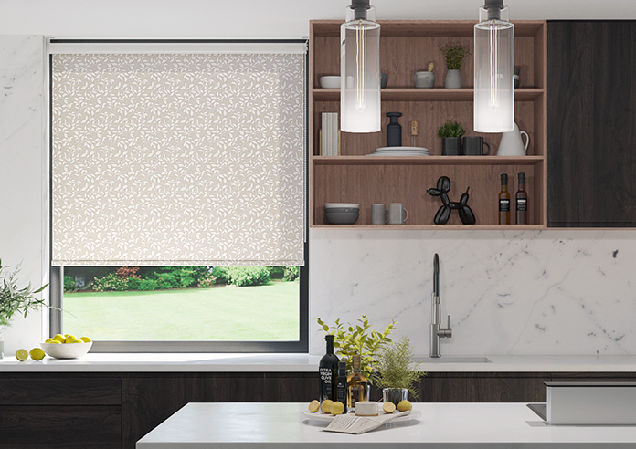 Delicate Foliage, Light Brown - Twist&Fit Roller Blind - Image 3